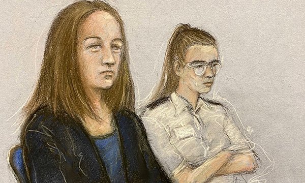 Court artist sketch of Lucy Letby appearing in the dock at Manchester Crown Court: Consultant Ravi Jayaram recalls the moment he linked the cause of babies’ deteriorating health with a possible air embolism