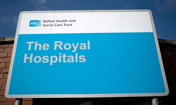 Northern Health and Social Care Trust sign for the Royal Hospitals in Belfast