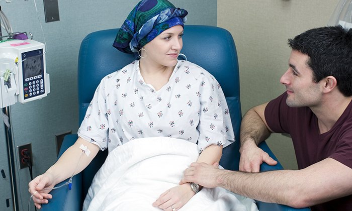 woman having chemotherapy