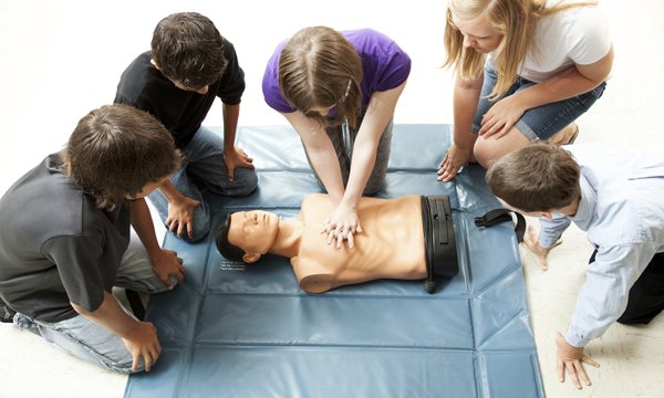 Children learn CPR