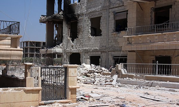 Destroyed hospital in Aleppo