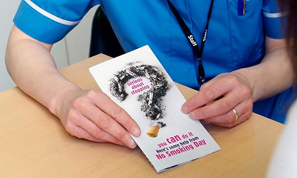 A leaflet on smoking cessation