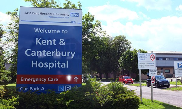 Kent and Canterbury Hospital sign