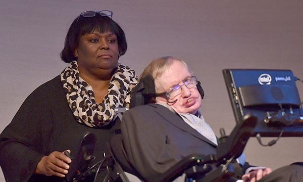 Patricia Dowdy with Stephen Hawking