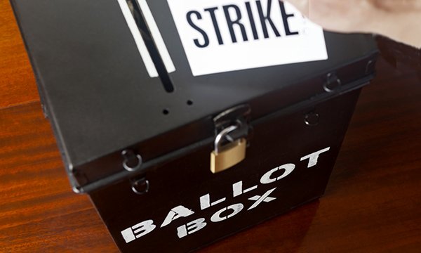 ballot box for strike vote