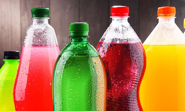 bottles of sugary drinks