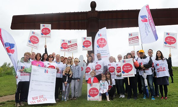 Nurse protests in Gateshead