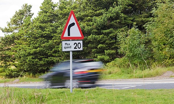 speeding care in a 20mph zone