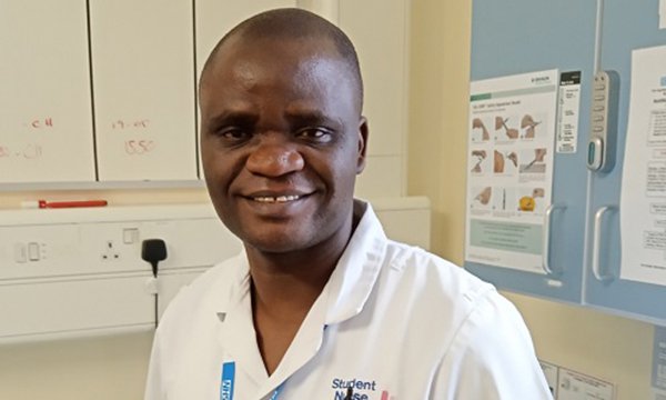 Justin Mwange, a newly qualified nurse in Hull