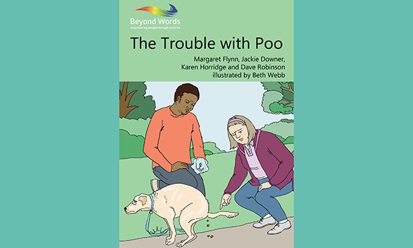 Ilustration of the book cover of the Trouble with Poo for people with learning disabilities and autism