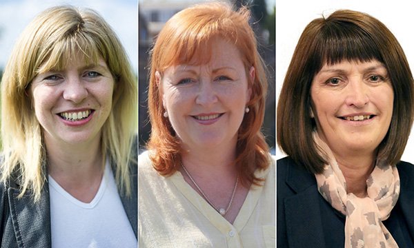 From left, Maria Caulfield, Emma Harper and Karen Lee. All three politicians are returning to nursing to help during the coronavirus pandemic
