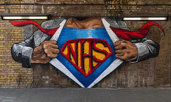 Waterloo street art - NHS heroes