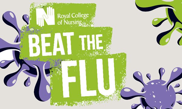 Picture shows section of RCN Beat the Flu poster