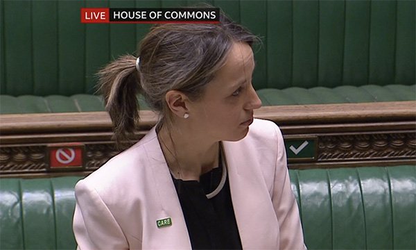 social care minister Helen Whately answered question in Commons about nurses