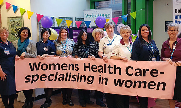 cervical screening campaign stand