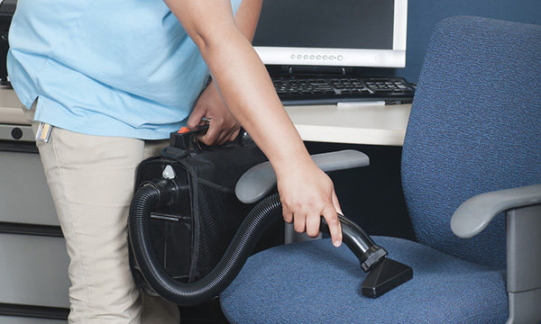 Vacuuming office space