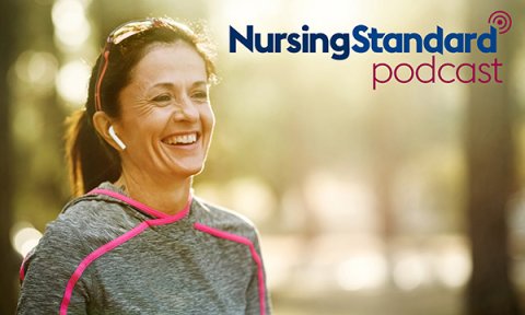 Photo illustrating how walking and listening to podcasts can help you unwind after a nursing shift