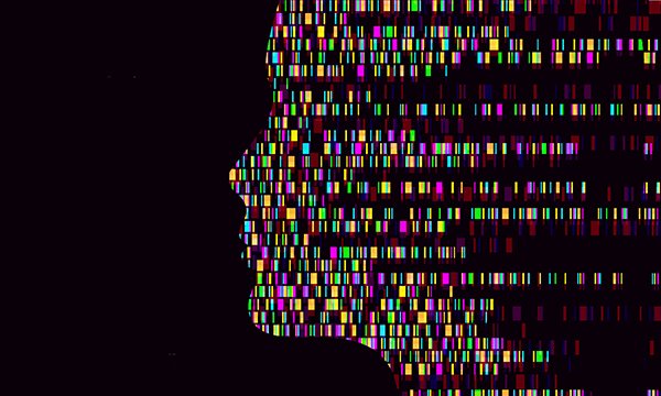 Genes illustration forming face. Picture: iStock