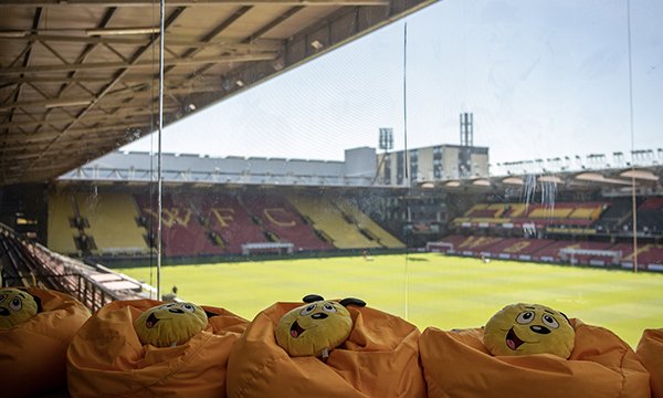 Picture shows the view from inside the sensory room at Watford FC for people with learning disabilities and autism 