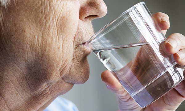 Older lady hydration