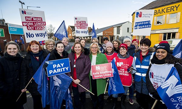Nurses taking industrial action in Northern Ireland
