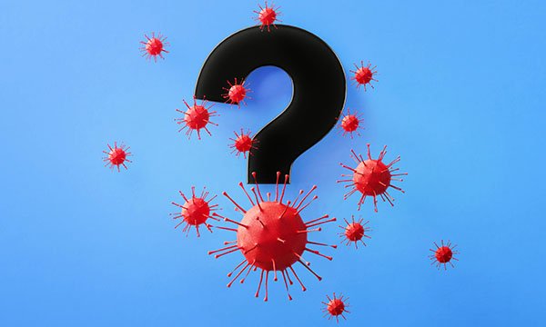 An illustration of a COVID-19 virus used as the punctuation point on a question mark. The global pandemic will raise ethical questions. Picture: iStock 