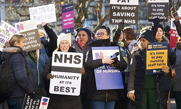 Striking nurses in December