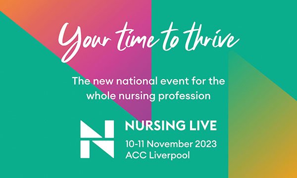 Advert for Nursing Live taking place at ACC Liverpool on 10-11 November, it says: Your time to thrive