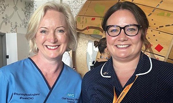 ame Ruth May, England’s chief nurse, meeting Roald Dahl Nurse Holly