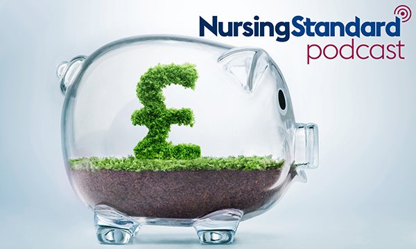 Photo of a piggy bank, illustrating story about a podcast on nurse pensions